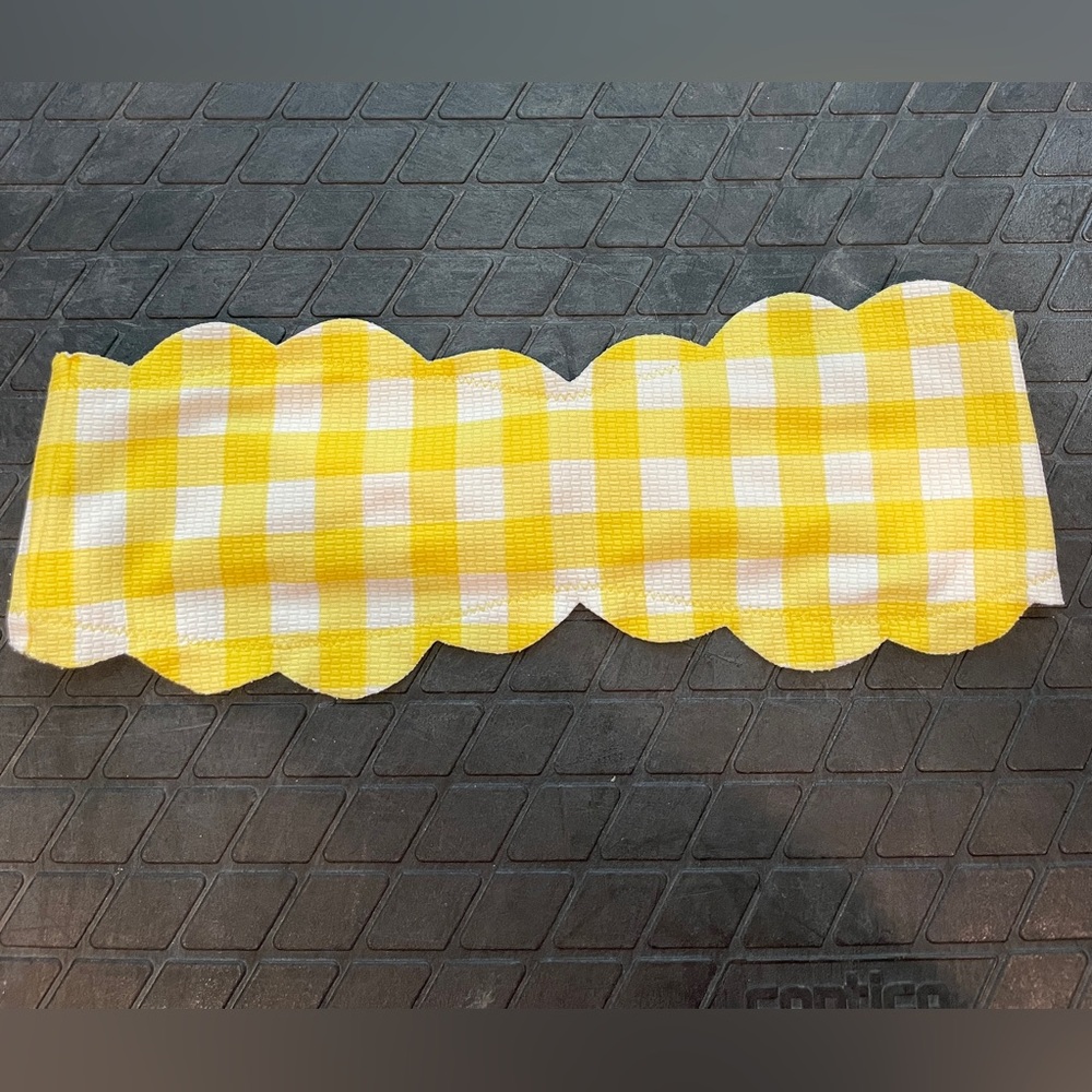Marysia Swim Yellow Gingham Bikini Top size small